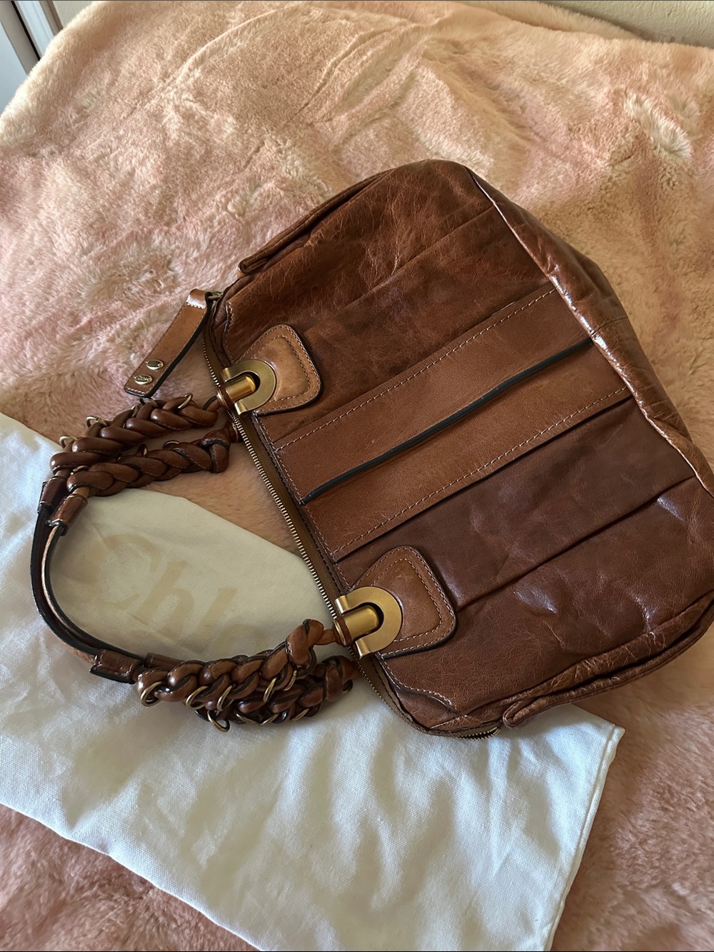 CHLOE Heloise bag Brown leather Clean/Pristine GHW